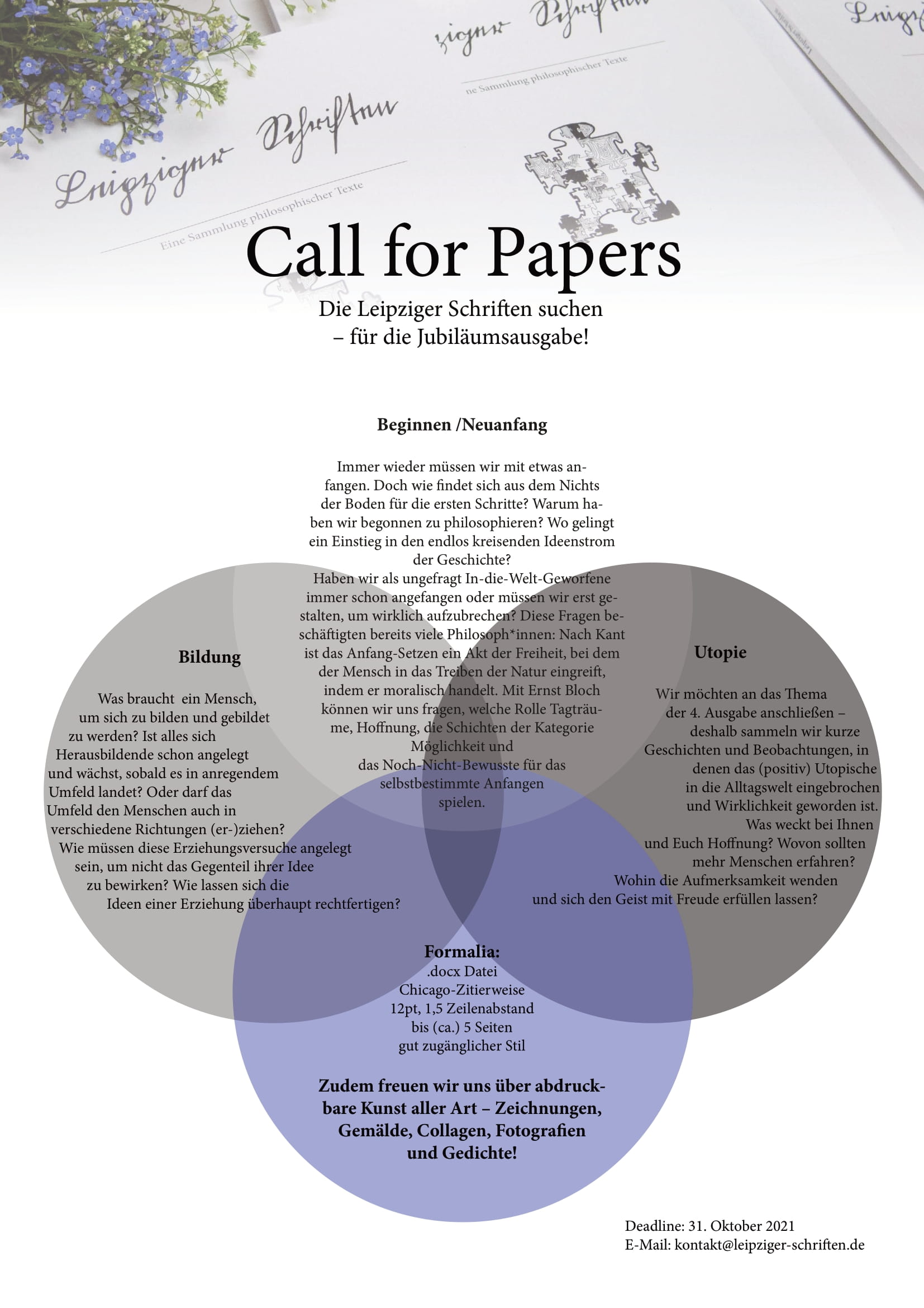 Leipziger Schriften - Call for Papers